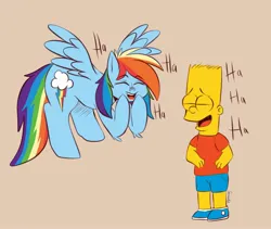 Size: 1975x1668 | Tagged: safe, artist:cozziesart, ponerpics import, ponybooru import, rainbow dash, pony, bart simpson, female, image, jpeg, mare