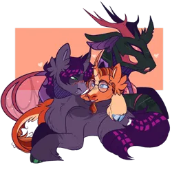 Size: 1280x1280 | Tagged: safe, artist:firebugfirenzical, derpibooru import, pharynx, shadow lock, sunburst, changedling, changeling, pony, alternate design, image, lying down, png, prince pharynx, prone