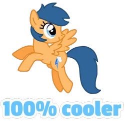 Size: 700x681 | Tagged: safe, artist:maggiethenuggetpony68, ponerpics import, first base, pegasus, pony, 20% cooler, adorabase, alternate character, alternate universe, blue text, catchphrase, cute, female, first base can fly, flying, g4, image, mare, older, older first base, pegasus first base, png, race swap, simple background, smiling, solo, text, tomboy, transparent background, vector