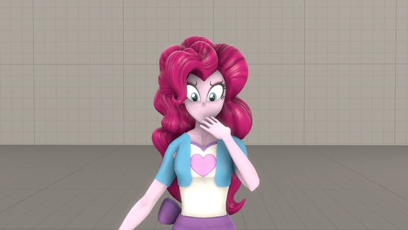 Size: 1280x720 | Tagged: safe, artist:p1p5qu34karts, derpibooru import, pinkie pie, human, equestria girls, 3d, image, no mouth, no nose, png, solo