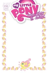 Size: 2063x3131 | Tagged: safe, derpibooru import, idw, fluttershy, pegasus, pony, comic cover, cover, female, g4, image, jpeg, mare, my little pony logo