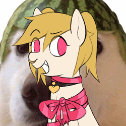 Size: 1000x1000 | Tagged: safe, artist:vital, derpibooru import, oc, earth pony, pony, commission, dank memes, gif, image, pigtails, shitposting, solo, twintails, your character here