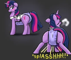 Size: 2384x2000 | Tagged: suggestive, artist:ponyvillechaos577, derpibooru import, twilight sparkle, pony, unicorn, butt, diaper, female, fetish, g4, image, peegasm, peeing like a racehorse, pissing, plot, png, solo, solo female, unicorn twilight, urine, watersports