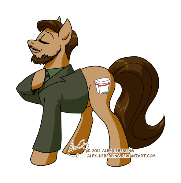 Size: 1155x1171 | Tagged: dead source, safe, artist:alex-heberling, derpibooru import, ponified, earth pony, pony, brows held high, channel awesome, facial hair, image, male, oancitizen, png, simple background, solo, stallion, tgwtg, that guy with the glasses, transparent background