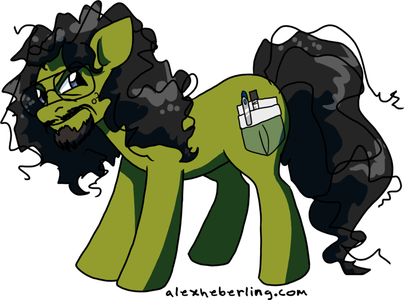 Size: 2523x1875 | Tagged: dead source, safe, artist:alex-heberling, derpibooru import, ponified, earth pony, pony, channel awesome, douchey mcnitpick, facial hair, glasses, image, male, nostalgia critic, png, simple background, solo, stallion, tgwtg, transparent background
