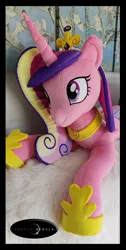 Size: 1280x2542 | Tagged: safe, artist:purplenebulastudios, derpibooru import, princess cadance, pony, image, irl, jpeg, photo, plushie, solo