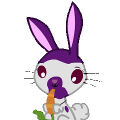 Size: 250x250 | Tagged: safe, artist:sp3ctrum-ii, derpibooru import, oc, oc:violet dew, unofficial characters only, rabbit, animal, animated, carrot, eating, food, g4, gif, image, solo