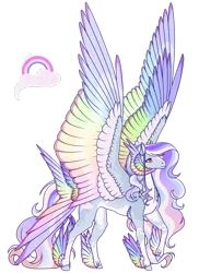 Size: 1920x2644 | Tagged: safe, artist:oneiria-fylakas, derpibooru import, oc, unofficial characters only, pegasus, pony, feathered fetlocks, female, image, magical lesbian spawn, mare, offspring, parent:princess celestia, parent:rainbow dash, parents:dashlestia, png, solo, tail, tail feathers