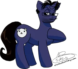 Size: 2334x2052 | Tagged: dead source, safe, artist:alex-heberling, derpibooru import, ponified, pony, unicorn, benzaie, facial hair, glasses, image, male, png, simple background, smiling, solo, stallion, tgwtg, transparent background