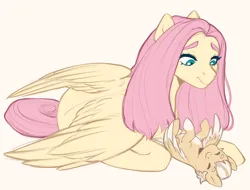Size: 1280x972 | Tagged: safe, artist:ghost-whisper03, derpibooru import, fluttershy, oc, oc:sunshine sky, pegasus, pony, colt, duo, female, fluttermom, foal, image, lying down, male, mother and child, mother and son, offspring, on back, parent:fluttershy, parent:unknown, png, prone, simple background, smiling, white background
