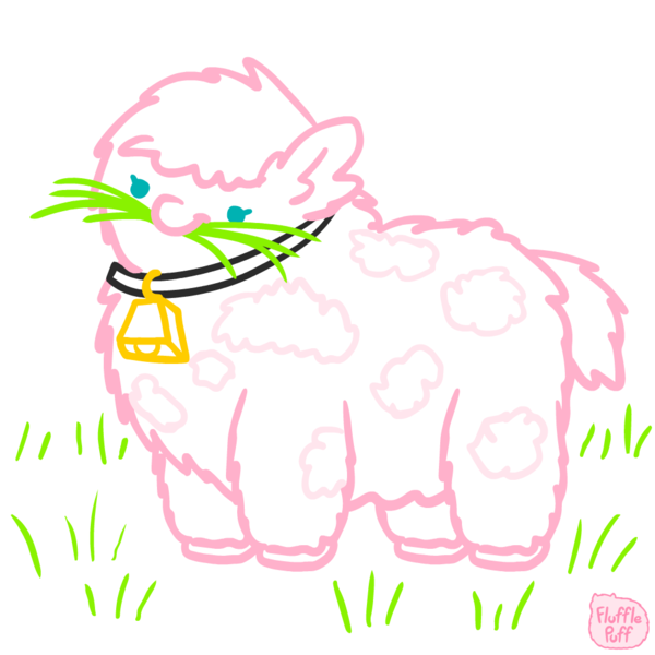Size: 1000x1000 | Tagged: safe, artist:mixermike622, derpibooru import, oc, oc:fluffle puff, unofficial characters only, cow, pony, bell, cowbell, cowified, cute, eating, female, fluffy, grass, image, mare, ocbetes, png, smiling, solo, species swap