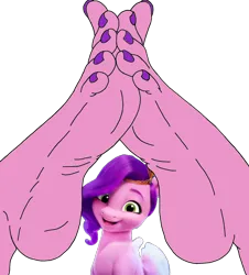 Size: 828x917 | Tagged: safe, derpibooru import, pipp petals, pegasus, pony, g5, feet, female, image, looking at you, nail polish, png, simple background, smiling, smiling at you, solo, solo female, toenail polish, toes, transparent background, tunnel