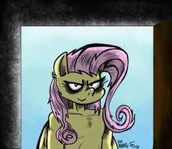 Size: 1510x1312 | Tagged: safe, artist:andreu-t, derpibooru import, fluttershy, pegasus, semi-anthro, .mov, shed.mov, bipedal, female, fluttershed, g4, image, jpeg, solo, stay out of my shed