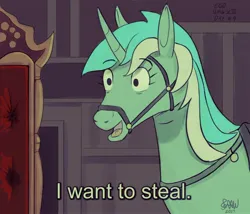 Size: 2000x1709 | Tagged: safe, artist:meater6, ponerpics import, ponybooru import, lyra heartstrings, human, pony, unicorn, bridle, bust, female, humanized, image, jpeg, l.u.l.s., mare, over the garden wall, solo, tack