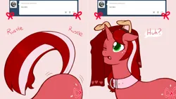 Size: 1778x1000 | Tagged: safe, artist:redintravenous, derpibooru import, oc, oc:red ribbon, unofficial characters only, pony, unicorn, dog ears, female, image, mare, png, tumblr, vulgar