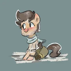 Size: 1452x1452 | Tagged: safe, artist:meowmeows, artist:meowmeows4872, derpibooru import, ponified, earth pony, pony, clothes, image, jpeg, male, nathan drake, pants, scarf, sitting, smiling, stallion, uncharted