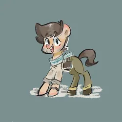 Size: 1861x1861 | Tagged: safe, artist:meowmeows, artist:meowmeows4872, derpibooru import, ponified, earth pony, pony, image, jpeg, male, nathan drake, solo, stallion, standing, uncharted
