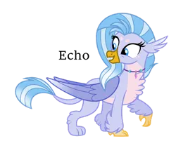 Size: 1280x1029 | Tagged: safe, artist:wispyaxolotl, derpibooru import, oc, oc:echo, unofficial characters only, hippogriffon, hybrid, base used, female, image, interspecies offspring, jewelry, necklace, offspring, parent:gallus, parent:silverstream, parents:gallstream, png, simple background, smiling, solo, transparent background