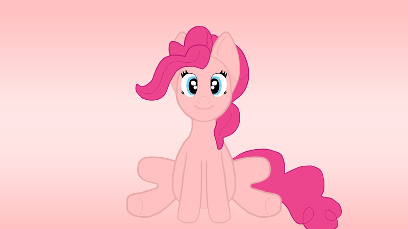 Size: 1920x1080 | Tagged: safe, artist:coolantinthecake, derpibooru import, pinkie pie, earth pony, pony, female, g4, gradient background, image, pink background, png, simple background, sitting, solo