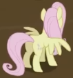 Size: 106x113 | Tagged: safe, derpibooru import, screencap, fluttershy, pegasus, pony, season 2, the return of harmony, cropped, discorded, female, flutterbitch, fluttercruel, g4, high angle, image, mare, picture for breezies, png, solo, spread wings, standing, wings