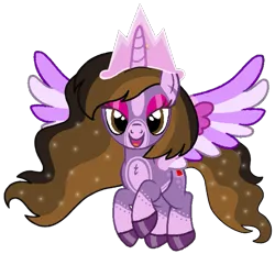 Size: 559x516 | Tagged: safe, artist:noi kincade, derpibooru import, oc, oc:princess kincade, alicorn, pony, crown, female, flying, g4, happy, image, jewelry, png, regalia, simple background, solo, transparent background