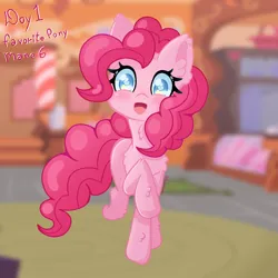 Size: 2500x2500 | Tagged: safe, artist:bubblegooey, derpibooru import, pinkie pie, earth pony, pony, :d, art challenge, blurry background, blushing, cute, diapinkes, ear fluff, female, fluffy, front view, g4, happy, heart, heart eyes, high res, hoof fluff, image, leg fluff, looking at you, mare, neck fluff, open mouth, open smile, pink coat, pink mane, pink tail, png, raised hoof, raised leg, smiling, smiling at you, solo, standing on two hooves, sugarcube corner, tail, walking, walking towards you, wingding eyes
