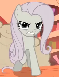 Size: 352x458 | Tagged: safe, derpibooru import, screencap, fluttershy, pegasus, pony, season 2, the return of harmony, cropped, discorded, female, flutterbitch, fluttercruel, g4, gritted teeth, image, looking at someone, mare, offscreen character, png, teeth