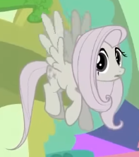 Size: 197x222 | Tagged: safe, derpibooru import, screencap, fluttershy, pegasus, pony, season 2, the return of harmony, cropped, discorded, element of kindness, female, flutterbitch, fluttercruel, flying, g4, image, looking at someone, mare, png, solo, surprised