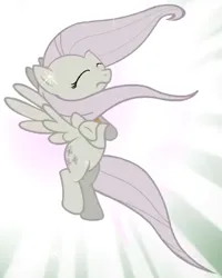 Size: 429x537 | Tagged: safe, derpibooru import, screencap, fluttershy, pegasus, pony, season 2, the return of harmony, cropped, crossed arms, discorded, eyes closed, female, flutterbitch, fluttercruel, g4, image, mare, png, spread wings, wind, windswept mane, wings