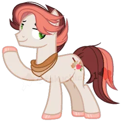 Size: 537x538 | Tagged: safe, artist:otakuchicky1, derpibooru import, oc, oc:dusty rose, unofficial characters only, earth pony, pony, base used, image, male, offspring, parent:feather bangs, parent:swoon song, png, solo, stallion