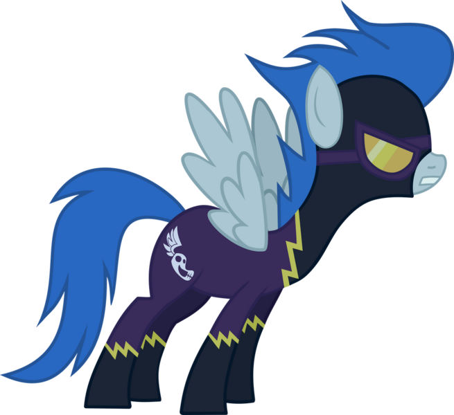 Size: 934x856 | Tagged: safe, artist:ponyfan4, derpibooru import, nightshade, pegasus, pony, female, goggles, gritted teeth, image, mare, png, shadowbolts, shadowbolts uniform, solo, solo female, spread wings, teeth, vector, wings