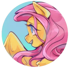Size: 1280x1233 | Tagged: safe, artist:samix-asb, derpibooru import, part of a set, fluttershy, pegasus, pony, blue eyes, blushing, bust, chest fluff, cutie mark eyes, eye clipping through hair, female, g4, icon, image, mare, open mouth, open smile, pink mane, png, profile, profile picture, simple background, smiling, solo, spread wings, transparent background, wavy mane, wingding eyes, wings
