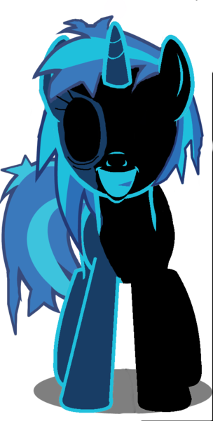 Size: 569x1123 | Tagged: safe, artist:epicheavytf2, artist:pyrogaming, derpibooru import, edit, vector edit, vinyl scratch, pony, unicorn, creepypasta, exe, female, g4, image, looking at you, mare, messy hair, messy mane, png, shadow, simple background, smiling, smiling at you, transparent background, vector