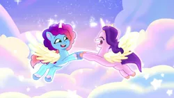 Size: 1280x720 | Tagged: safe, derpibooru import, screencap, pipp petals, alicorn, g5, my little pony: tell your tale, spoiler:g5, spoiler:my little pony: tell your tale, spoiler:tyts02e07, alicornified, image, misty brightdawn, png, race swap, the lone alicorn