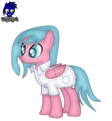 Size: 3840x4154 | Tagged: safe, artist:damlanil, derpibooru import, oc, oc:pixel, pegasus, pony, clothes, commission, image, lab coat, male, png, show accurate, simple background, solo, stallion, standing, transgender, transparent background, vector, wings
