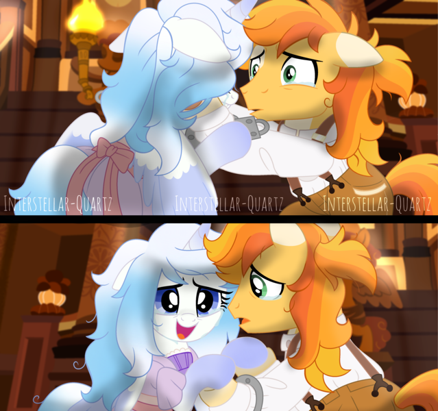 Size: 3832x3600 | Tagged: safe, artist:interstellar-quartz, derpibooru import, oc, oc:wacky pumpkin, oc:windy weather, unofficial characters only, alicorn, pony, clothes, dress, female, image, male, mare, pants, png, shirt, stallion, suspenders, teary eyes