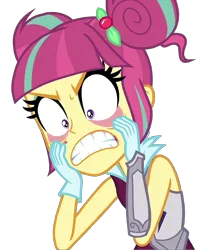 Size: 1224x1440 | Tagged: safe, derpibooru import, sour sweet, human, equestria girls, angry, g4, hand on face, image, png, shadowbolts, simple background, solo, transparent background