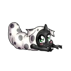 Size: 3000x3000 | Tagged: safe, artist:anibaruthecat, derpibooru import, oc, oc:vesairus, unofficial characters only, changeling, baby changeling, image, larva, old art, png, simple background, solo, transparent background
