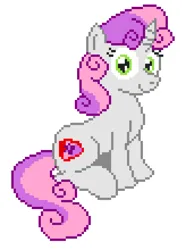 Size: 738x990 | Tagged: safe, artist:dhm, derpibooru import, sweetie belle, pony, /mlp/, 4chan, female, filly, foal, image, looking at you, pixel art, pixelcanvas, png, solo