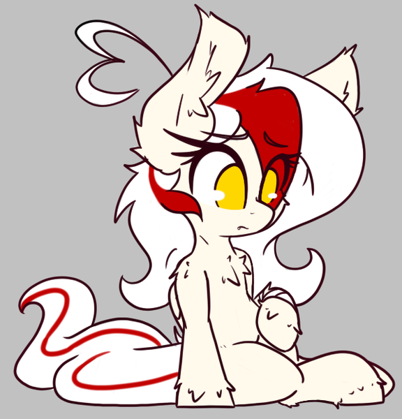 Size: 598x623 | Tagged: safe, artist:aryn, derpibooru import, oc, oc:awya lightfeather, unofficial characters only, pegasus, pony, female, image, mare, pegasus oc, png, sitting, solo, tail, two toned mane, two toned tail, wings, worried