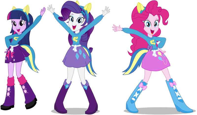 Size: 12818x7468 | Tagged: safe, derpibooru import, pinkie pie, rarity, twilight sparkle, equestria girls, equestria girls (movie), clothes, cutie mark, cutie mark on clothes, g4, image, png, simple background, skirt, vector