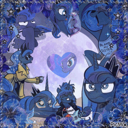 Size: 500x500 | Tagged: safe, artist:andypriceart, derpibooru import, edit, editor:gayprincess, idw, screencap, princess luna, tiberius, alicorn, opossum, pony, luna eclipsed, animated, blame my sister, blingee, clothes, exploitable meme, female, g4, gif, image, mare, meme, moon, one eye closed, picmix, stars, sunglasses, trenchcoat, watermark, wink