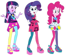 Size: 9218x8000 | Tagged: safe, artist:mixiepie, derpibooru import, pinkie pie, rarity, twilight sparkle, equestria girls, rainbow rocks, female, g4, image, png, simple background, trio, trio female, vector