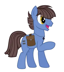 Size: 3943x4447 | Tagged: safe, artist:equestria secret guard, derpibooru import, oc, oc:正负等式, unofficial characters only, earth pony, pony, bag, earth pony oc, equal cutie mark, happy, image, male, open mouth, png, saddle bag, simple background, solo, stallion, transparent background, vector