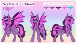 Size: 3500x2000 | Tagged: safe, artist:mxiiisy, derpibooru import, oc, oc:neytria nightblood, unofficial characters only, bat pony, pony, bat pony oc, bat wings, freckles, image, jpeg, reference sheet, wings