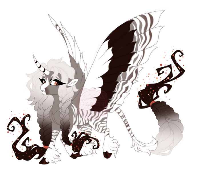 Size: 4400x3700 | Tagged: safe, artist:gigason, derpibooru import, oc, oc:equus, unofficial characters only, alicorn, pony, colored wings, hybrid wings, image, multicolored wings, png, simple background, solo, transparent background, wings