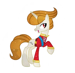 Size: 1525x1495 | Tagged: safe, artist:darbypop1, derpibooru import, oc, oc:royal richie, unofficial characters only, crystal pony, pony, unicorn, clothes, crystallized, image, male, png, simple background, solo, stallion, transparent background, uniform