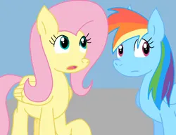 Size: 1003x772 | Tagged: safe, artist:cmara, derpibooru import, fluttershy, rainbow dash, pegasus, duo, duo female, female, g4, image, jpeg