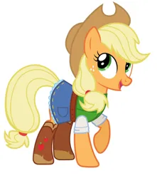 Size: 478x541 | Tagged: safe, artist:ranwere32, derpibooru import, applejack, pony, equestria girls, applejack's hat, boots, clothes, cowboy hat, equestria girls outfit, g4, hat, image, png, shoes, simple background, solo, white background