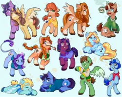 Size: 2048x1618 | Tagged: safe, artist:aloe_soda, derpibooru import, oc, ponified, earth pony, pegasus, pony, unicorn, abigail (stardew valley), alex (stardew valley), angry, blazer, blushing, braid, clothes, coffee, coffee mug, crouching, cutie mark, elliott (stardew valley), emily (stardew valley), eyes closed, facial hair, female, glasses, haley (stardew valley), harvey (stardew valley), image, jacket, jewelry, jpeg, leah (stardew valley), leonine tail, looking at you, lying down, magic, male, mare, maru (stardew valley), moustache, mouth hold, mug, necklace, nuzzling, paintbrush, penny (stardew valley), rearing, sam (stardew valley), scowl, sebastian (stardew valley), shane (stardew valley), shipping, shirt, sitting, sleeping, smiling, smiling at you, spread wings, stallion, stardew valley, straight, stubble, tail, telekinesis, tongue out, varsity jacket, wings